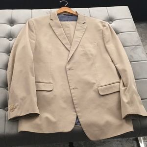 Men’s two button khaki Banana Republic suit
